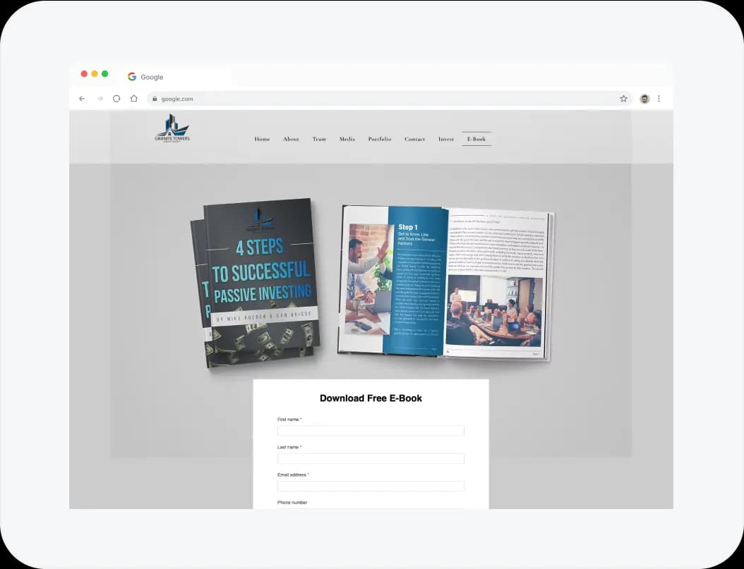 Capture leads directly from your website