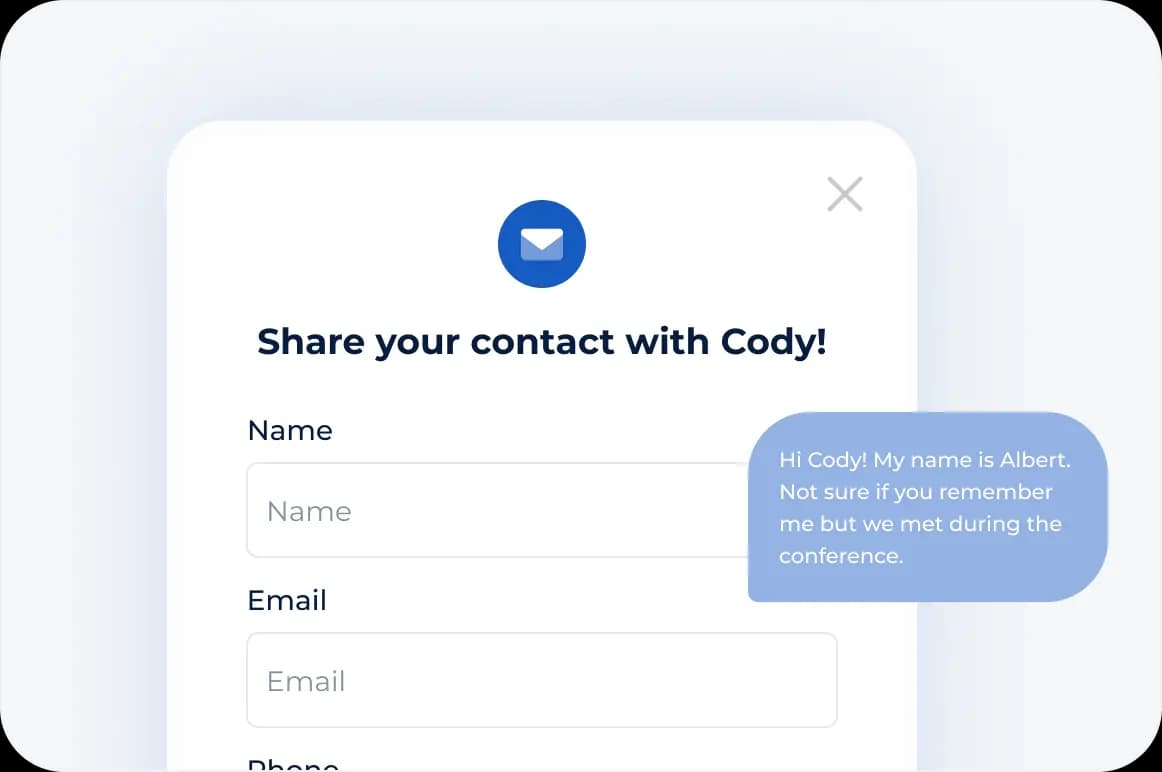 Mutual sharing of contact information
