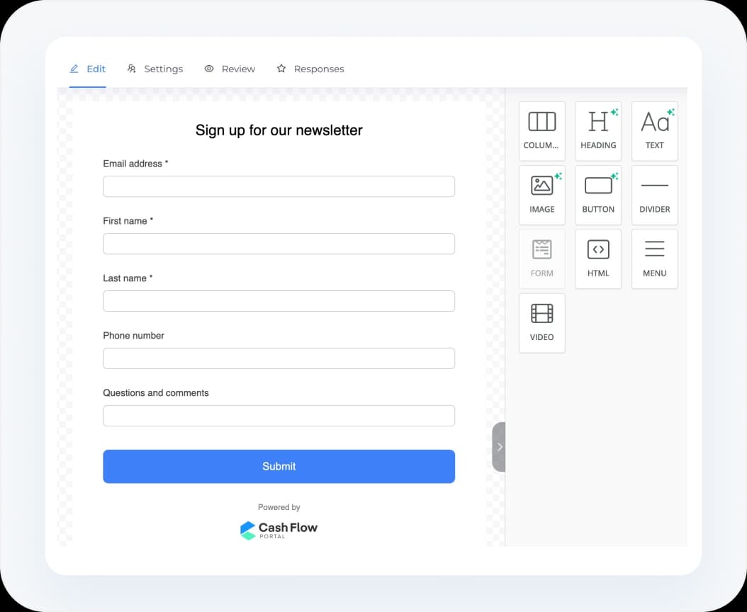 Capture leads with custom branded forms