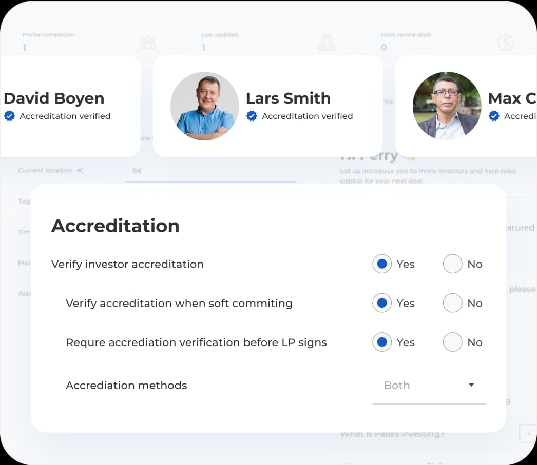 Embedded accreditation workflow