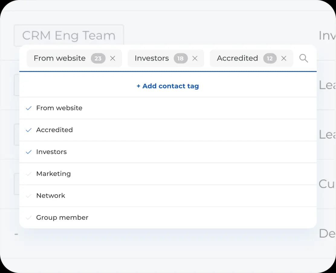 Assign contact tags to forms