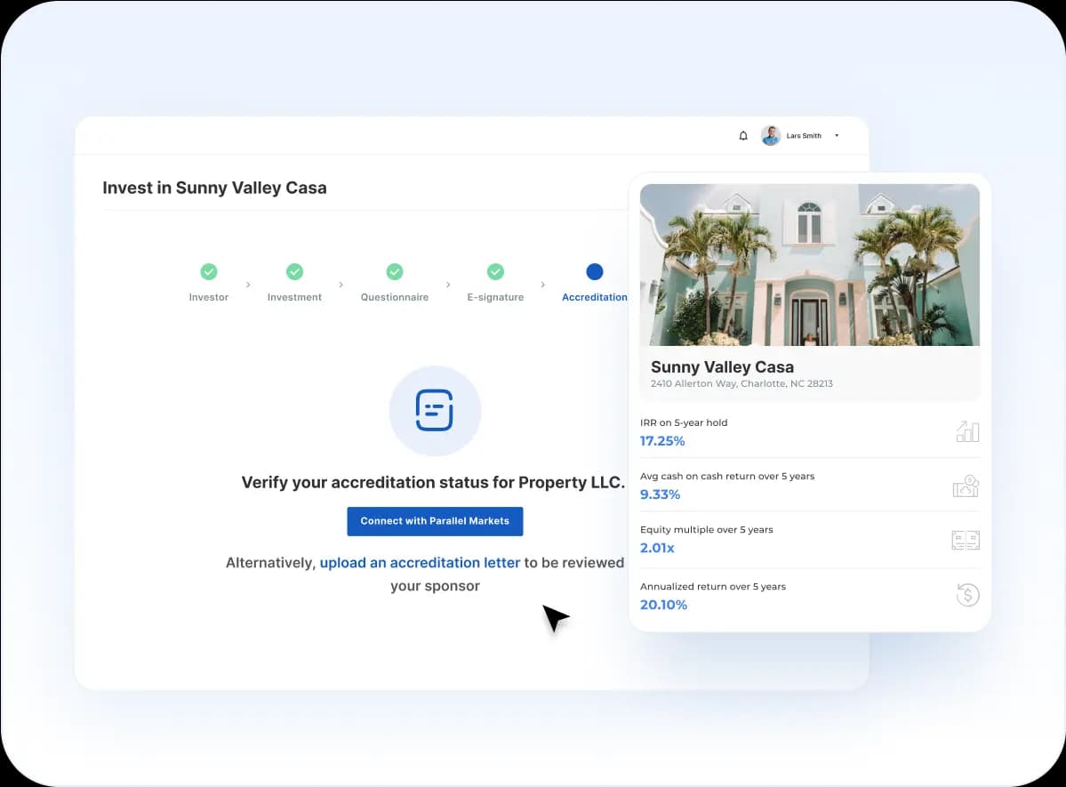 Streamlined investment funnel