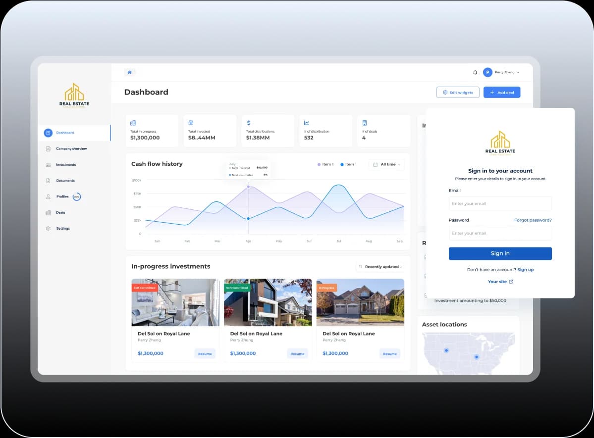 Investor portal