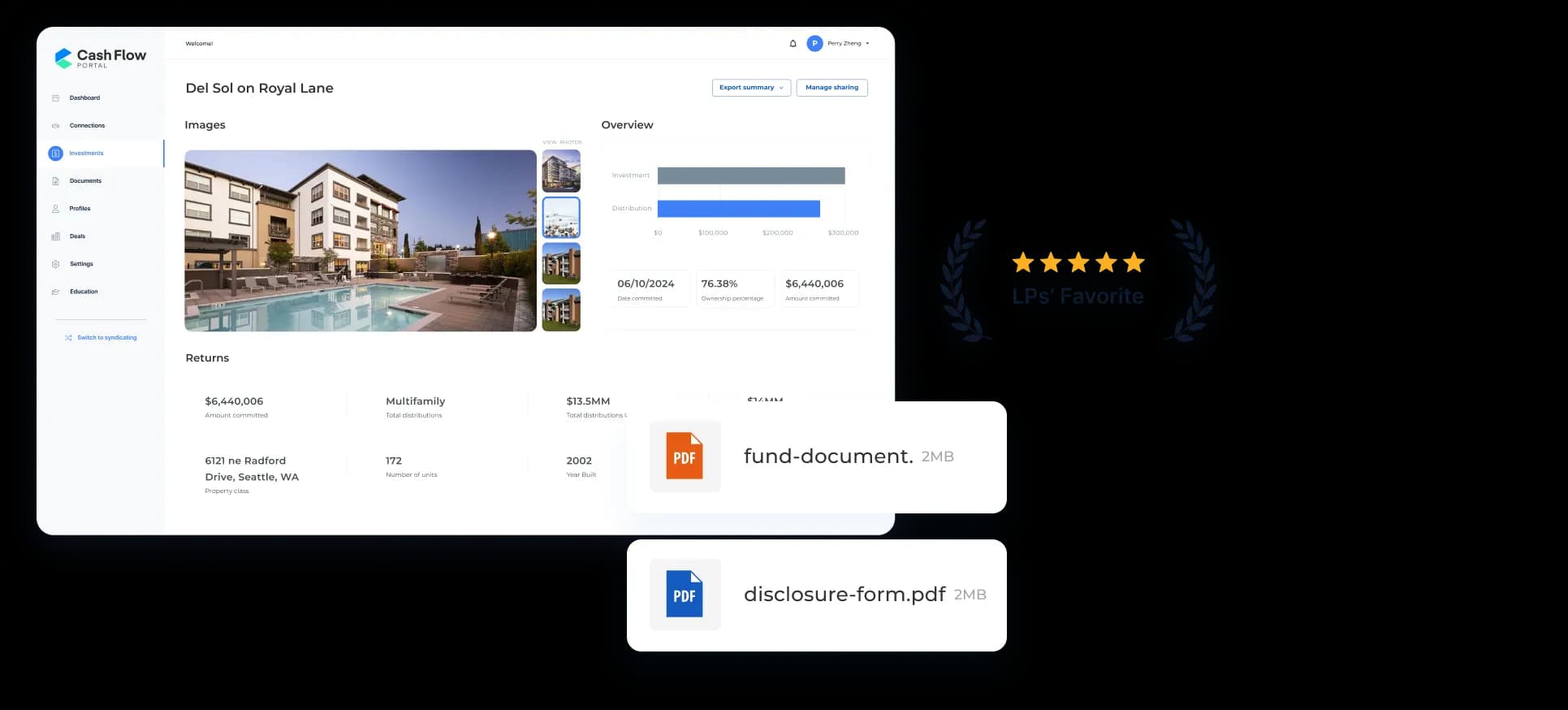Fund managers portal dashboard