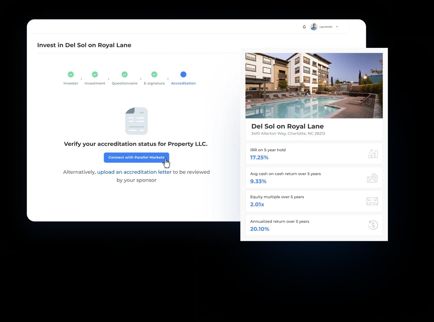 Fund managers portal dashboard