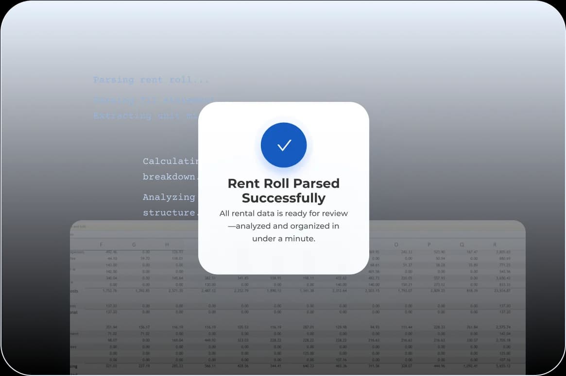 Parse rent rolls in less than 1 minute