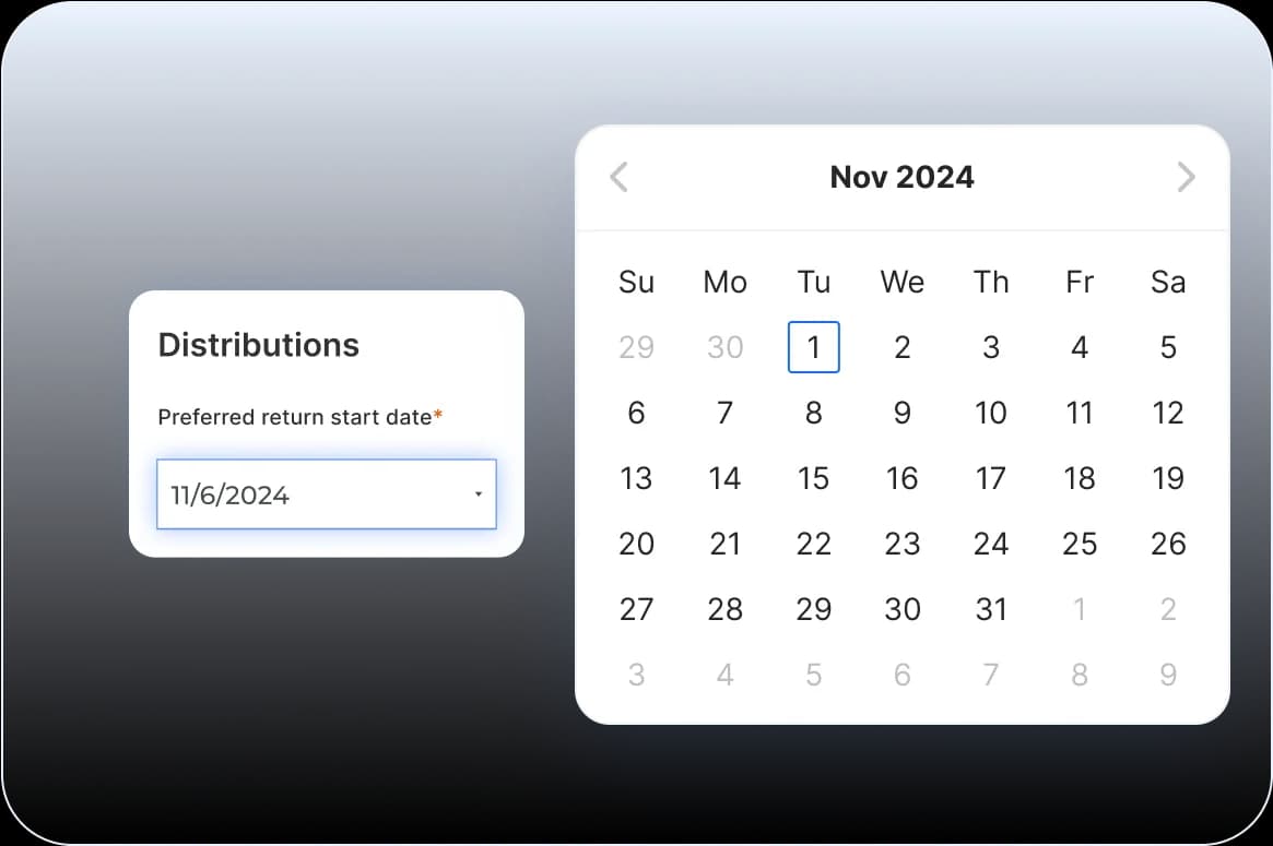 Preferred return start dates