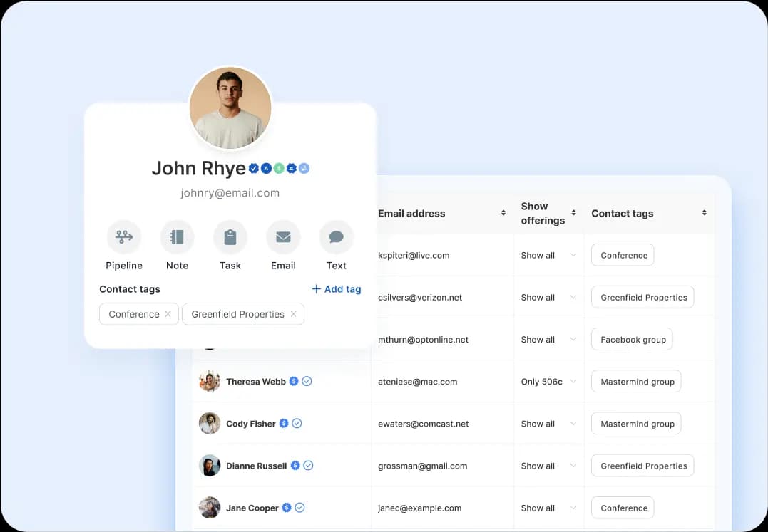Sort, filter, and segment contacts