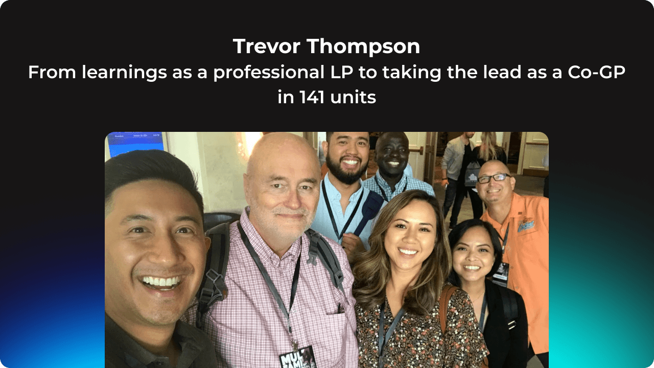 Trevor Thompson from learnings as a professional LP to taking the lead as a Co-GP in 141 units